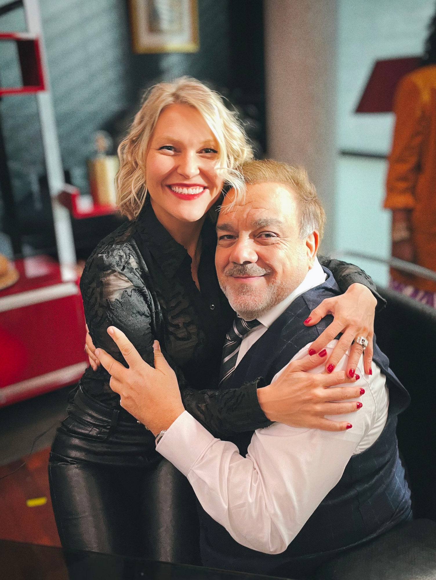 LuciLe JAILLANT et Didier Bourdon sur le tournage du Daron